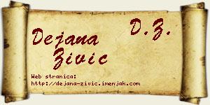 Dejana Živić vizit kartica